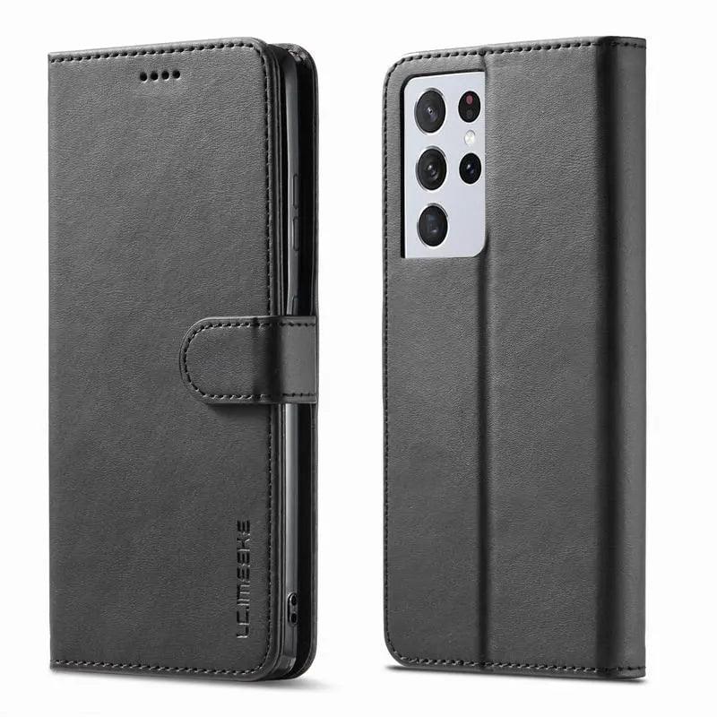 Samsung Galaxy S24 Genuine Leather Wallet Case - Slim Protective Cover with Card Slots for Daily Use & Travel