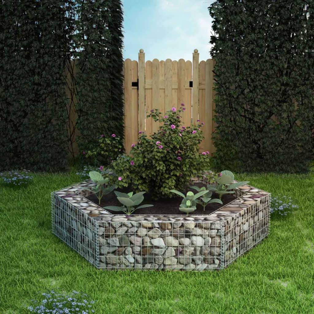 Hexagonal Gabion Raised Garden Bed 78.7