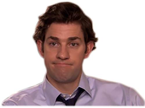 Jim Halpert Face Sticker - Funny Office Meme Decal for Cars, Trucks, Laptops, Walls & Windows - Durable Vinyl Graphic for Home, Office & Personal Use