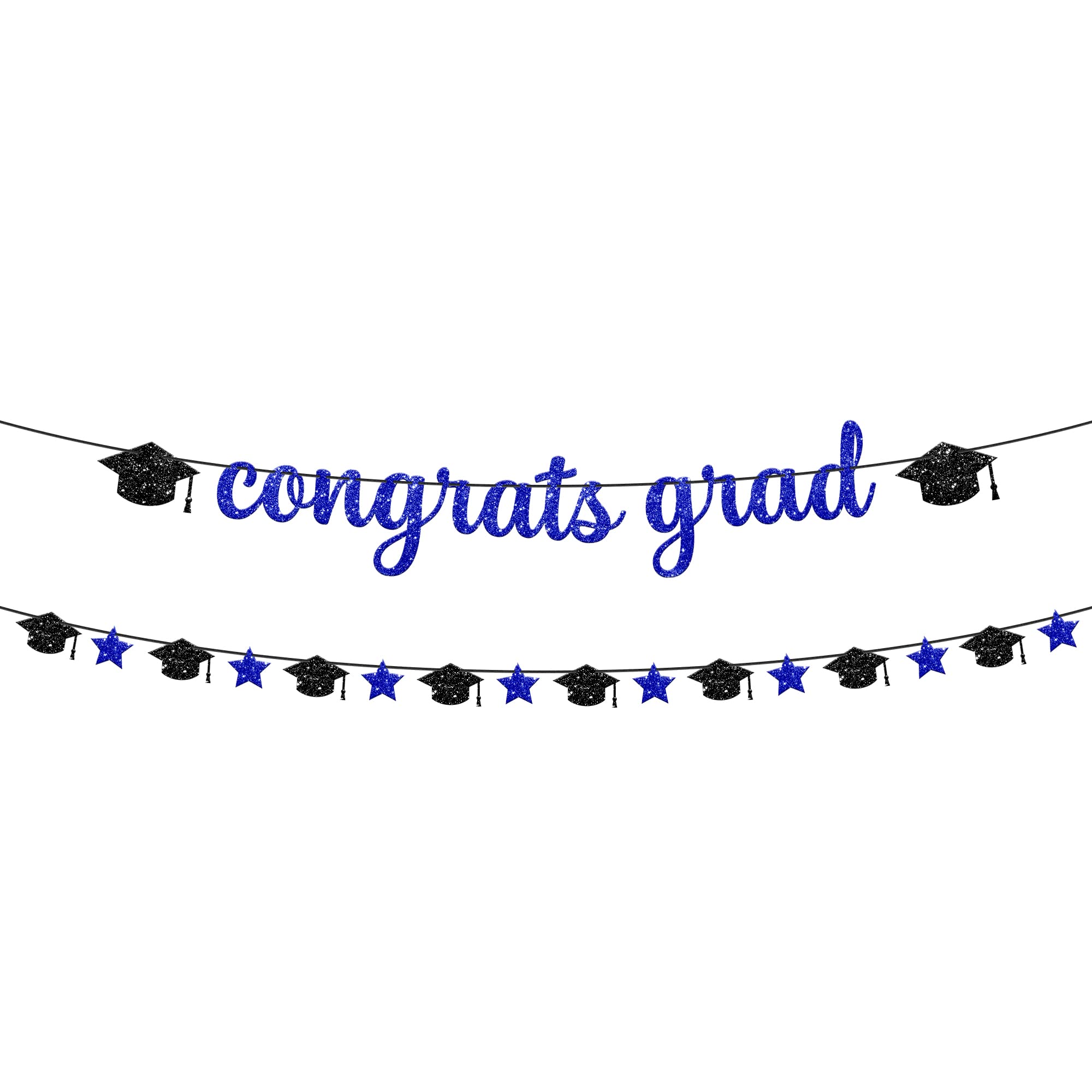 KatchOn 10ft Glitter Graduation Banner - Class of 2025 Congratulations Garland with Pre-Strung Design | Gold & Silver Graduation Party Decorations | Perfect for Graduation Ceremonies, School Events & Photo Backdrops