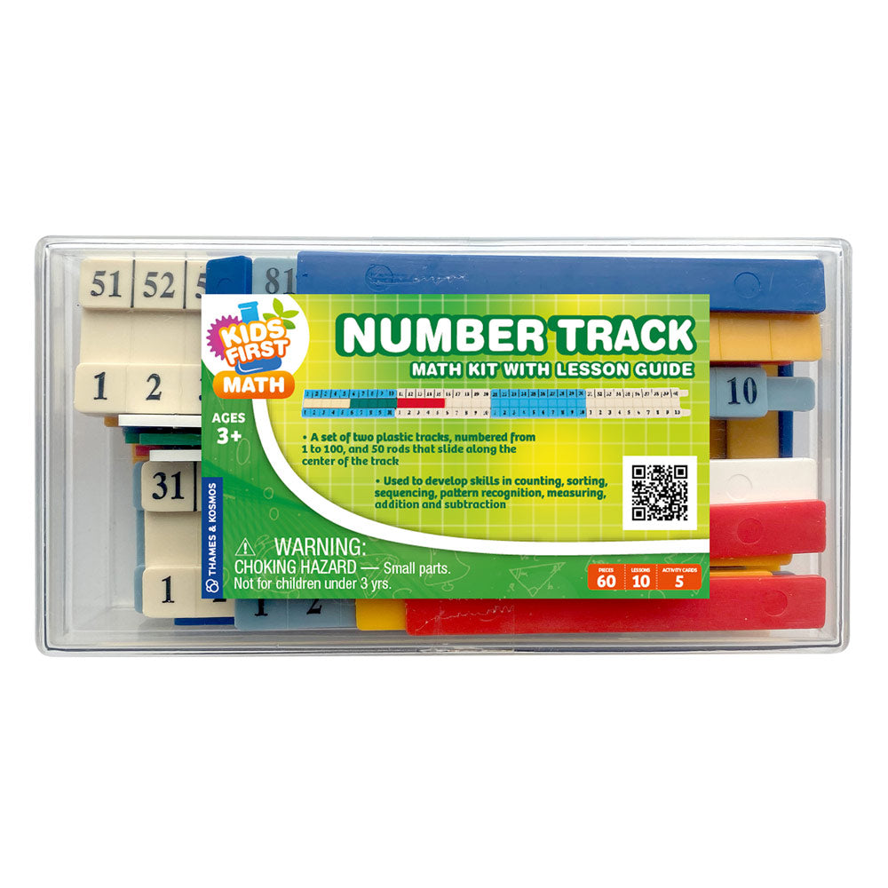 Kids First Math: Number Track Math Kit with Lesson Guide | STEM Learning for Preschool & Kindergarten | Homeschool & Classroom Math Activities