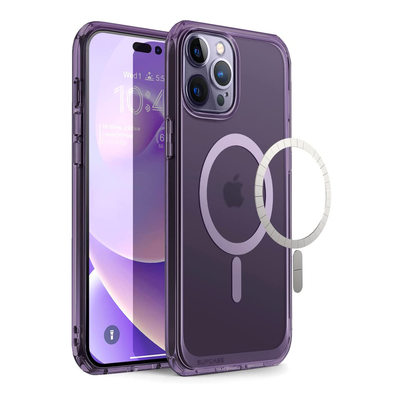 iPhone 14 Pro Max 6.7 Inch Unicorn Beetle MAG Slim Clear MagSafe Case - Purple Fog | Shockproof Protective Cover with Magnetic Alignment for Wireless Charging | Perfect for Work, Travel & Outdoor Activities