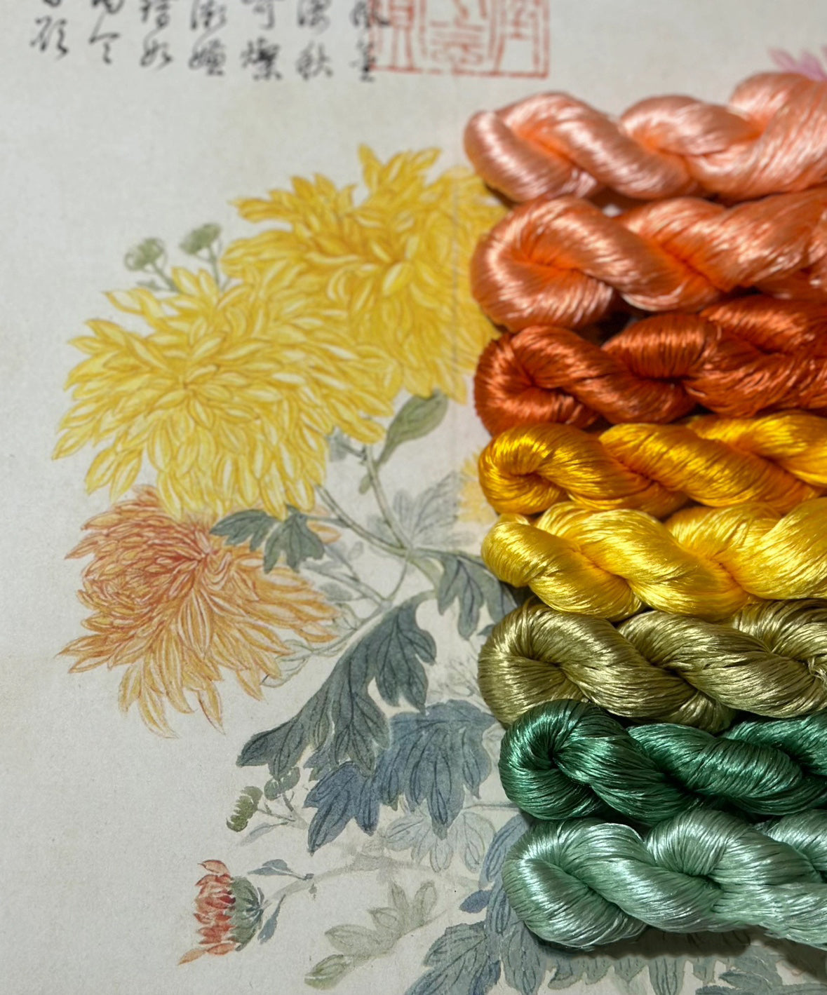 80m Suzhou Embroidery Pure Mulberry Silk Thread - Premium Untwisted Embroidery Floss for Needlework (80m x 8) - Perfect for Traditional Chinese Embroidery, DIY Crafts, and Fabric Decoration