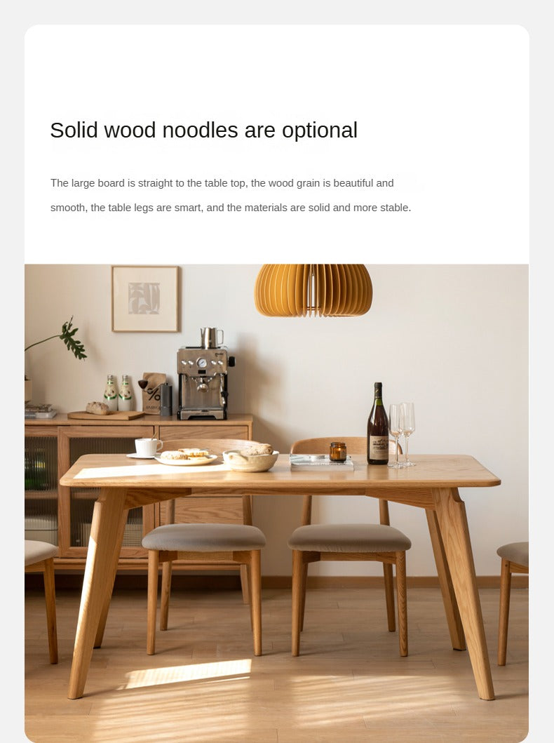 Solid Oak Wood Modern Rocking Dining Table - Perfect for Farmhouse, Rustic & Contemporary Dining Rooms