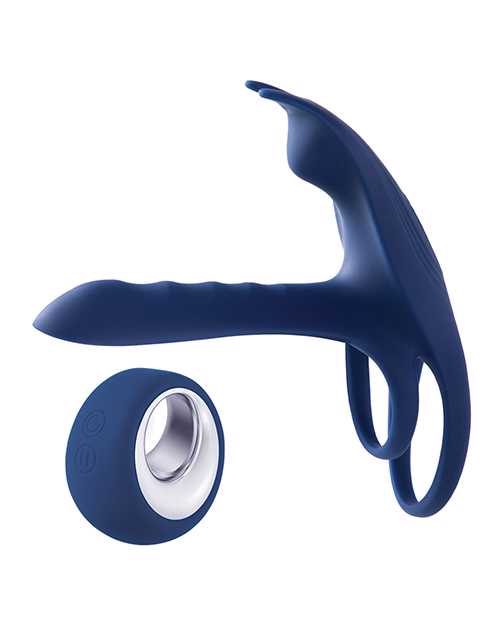 Blue Fox Vibrating Girth Enhancer Penis Sleeve - Extra Thick Penis Extender for Men, Realistic Feel, Waterproof & Rechargeable - Perfect for Couples Play & Solo Pleasure