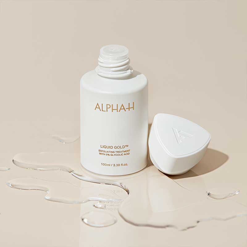 Alpha H Liquid Gold Exfoliating Treatment with Glycolic Acid + FREE Vitamin C Serum | Brighten & Smooth Skin for Glowing Complexion | Perfect for Nighttime Skincare Routine