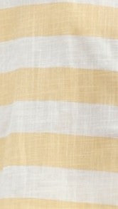 Belda Yellow Stripe Shirt and Shorts Set for Women - Casual Summer Outfit for Beach, Vacation & Outdoor Activities