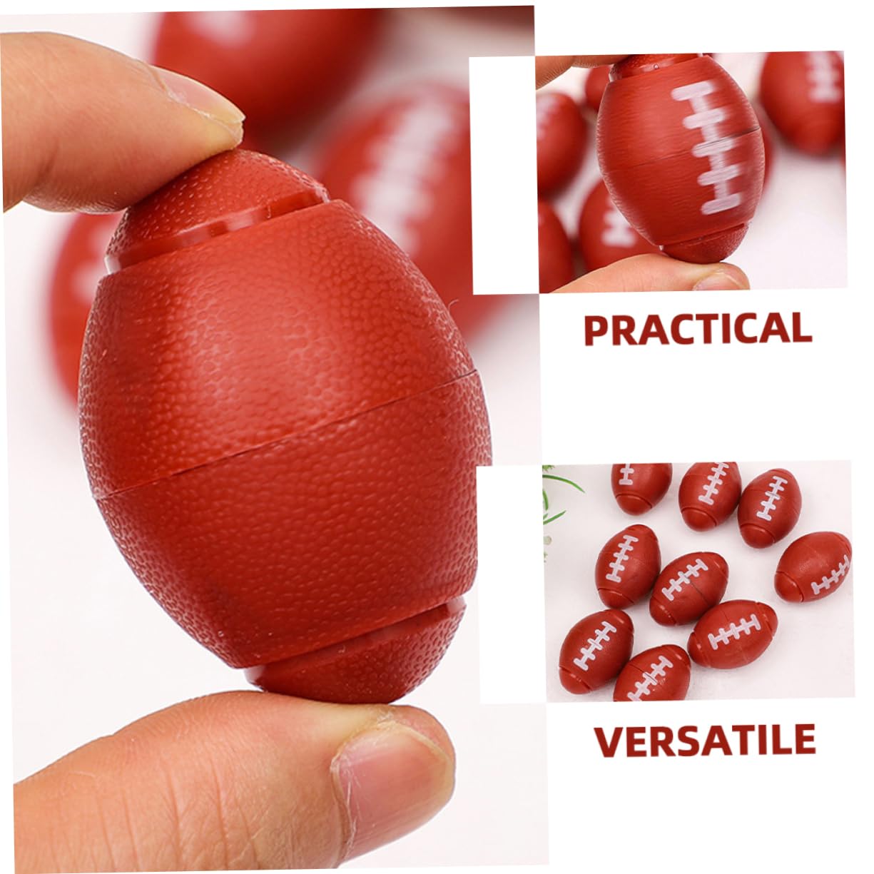 10-Piece Mini Rugby Finger Fidget Toys - Stress Relief Sensory Balls for Kids & Adults - Bulk Football Sports Toys for Anxiety Relief, Office, Classroom & Travel Use
