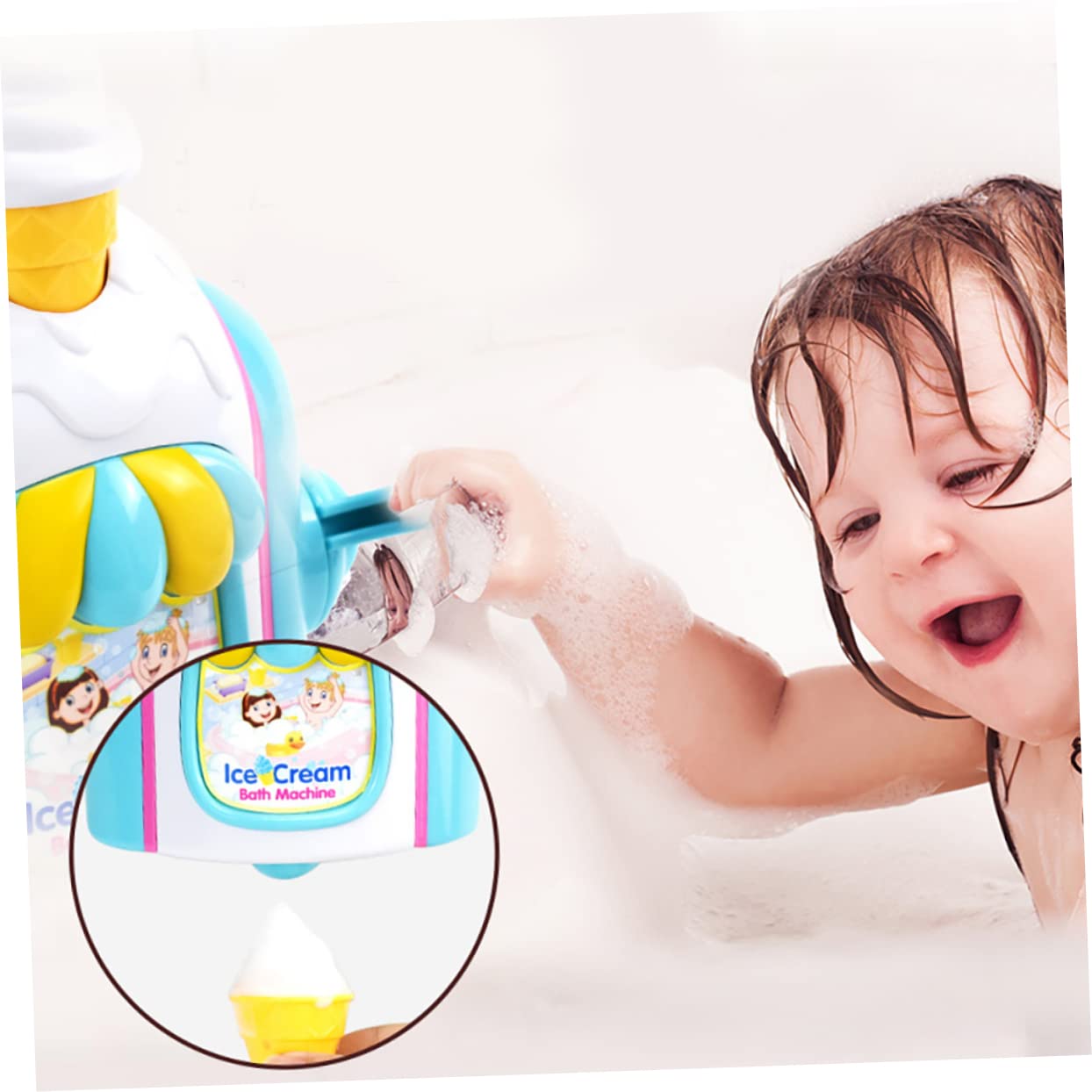 CIYODO 3-Pack Bubble Blower Toy Set for Kids - Ice Cream & Rocket Themed Bathtub & Outdoor Bubble Machine with Wands - Fun Bath Time, Pool Party, and Backyard Play Activity Toys