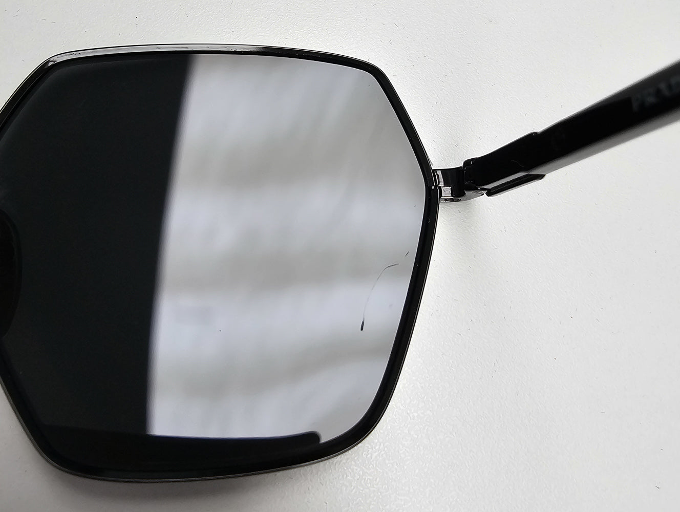 Prada Angular Sunglasses for Women & Men - Black & White Aviator Style - Perfect for Outdoor, Beach, and Fashion Events