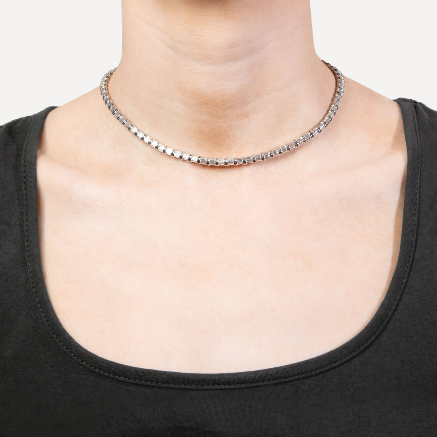 18K Italian Estate Diamond Riviera Necklace - 11.50ctw Vintage Jewelry for Women, Elegant Bridal Gift & Special Occasion Necklace