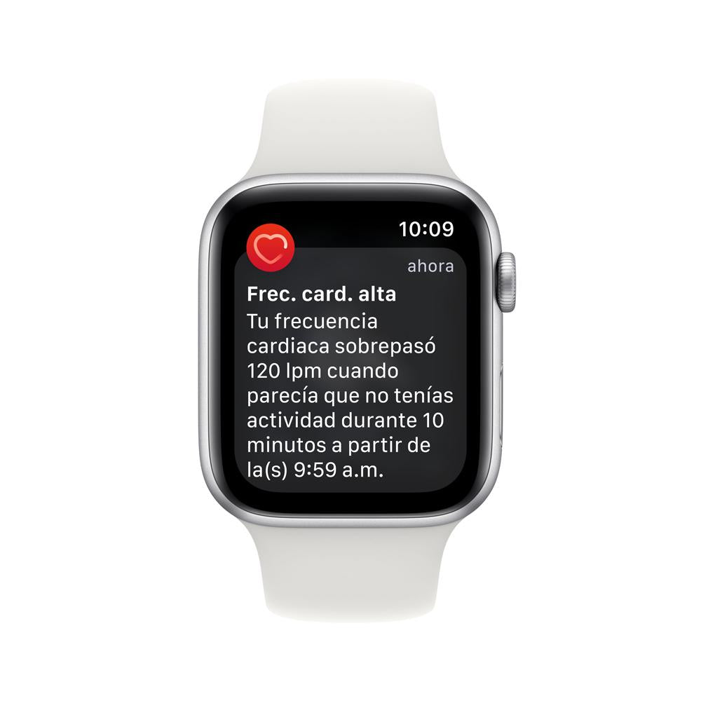 Apple Watch SE (GPS) 44mm Silver Aluminum Case with White Sport Band - Perfect for Fitness Tracking, Workouts & Everyday Use