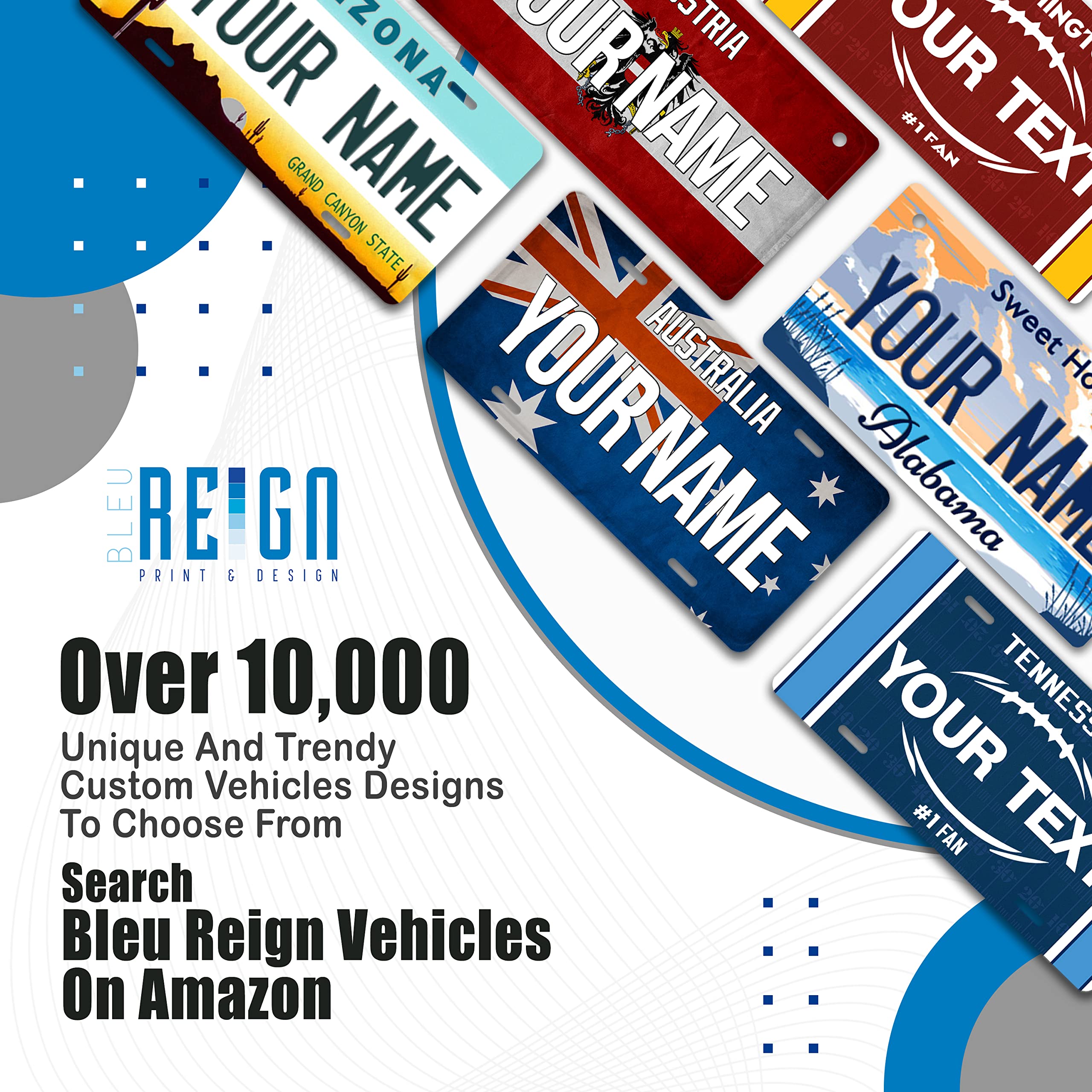 Bleu Reign USA & Sweden Flag License Plate Keychain for Car, Motorcycle, Keys - 4 Size Options - Perfect for Travel Enthusiasts & Bilingual Families