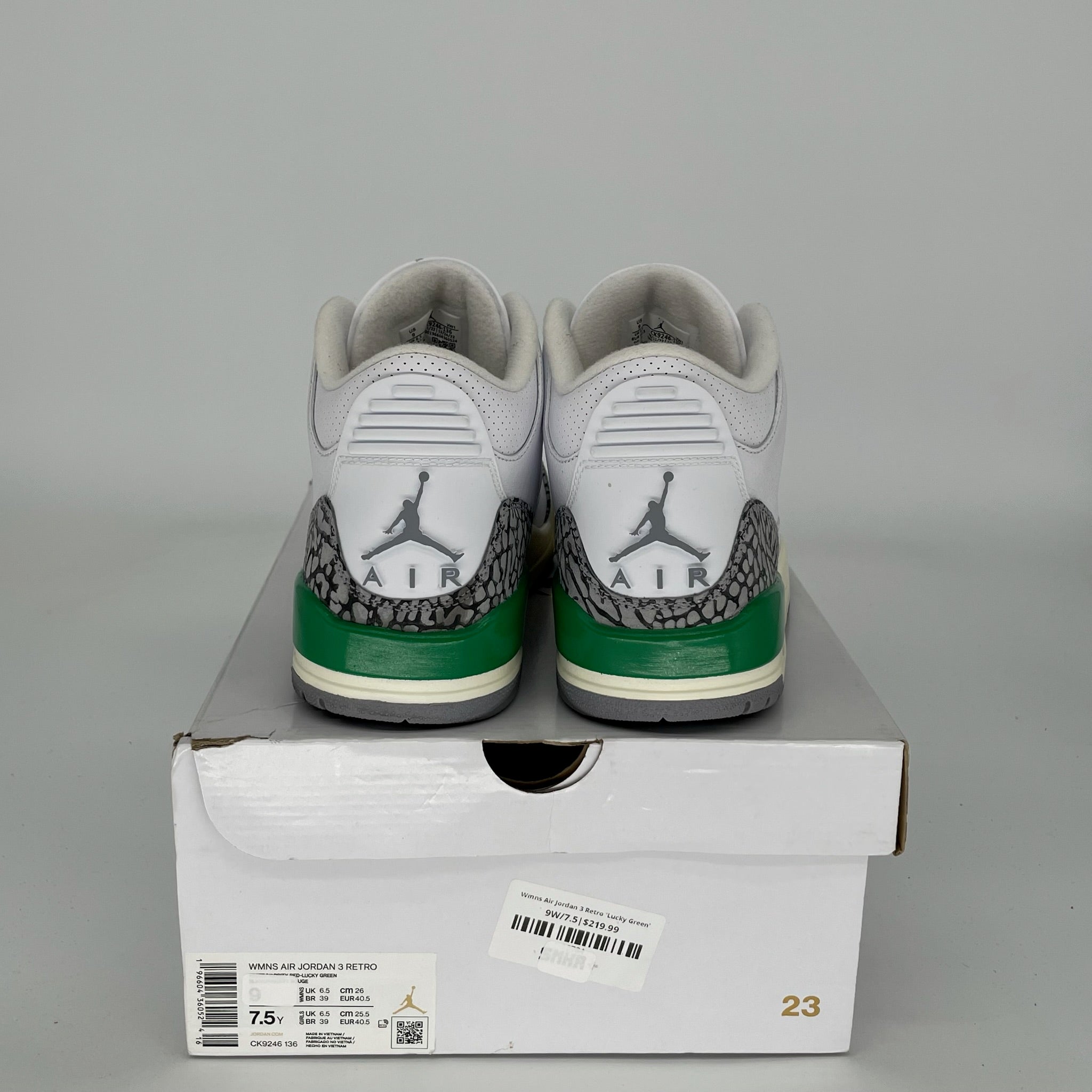 AIR JORDAN 3 Lucky Green Women's Basketball Shoes - Size 7.5/9W (CK9246-136) - Perfect for Streetwear, Sneaker Collection & Casual Fashion