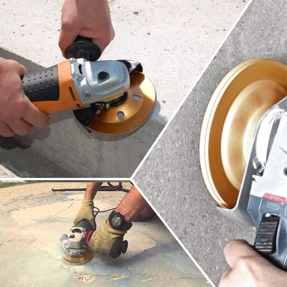 2 Pcs Turbo Diamond Grinding Cup Wheel for Concrete, Granite, Marble - Heavy Duty Turbo Cup Disc Grinder for Sanding Concrete Walls, Floors & Masonry - Perfect for Construction, Renovation & DIY Projects