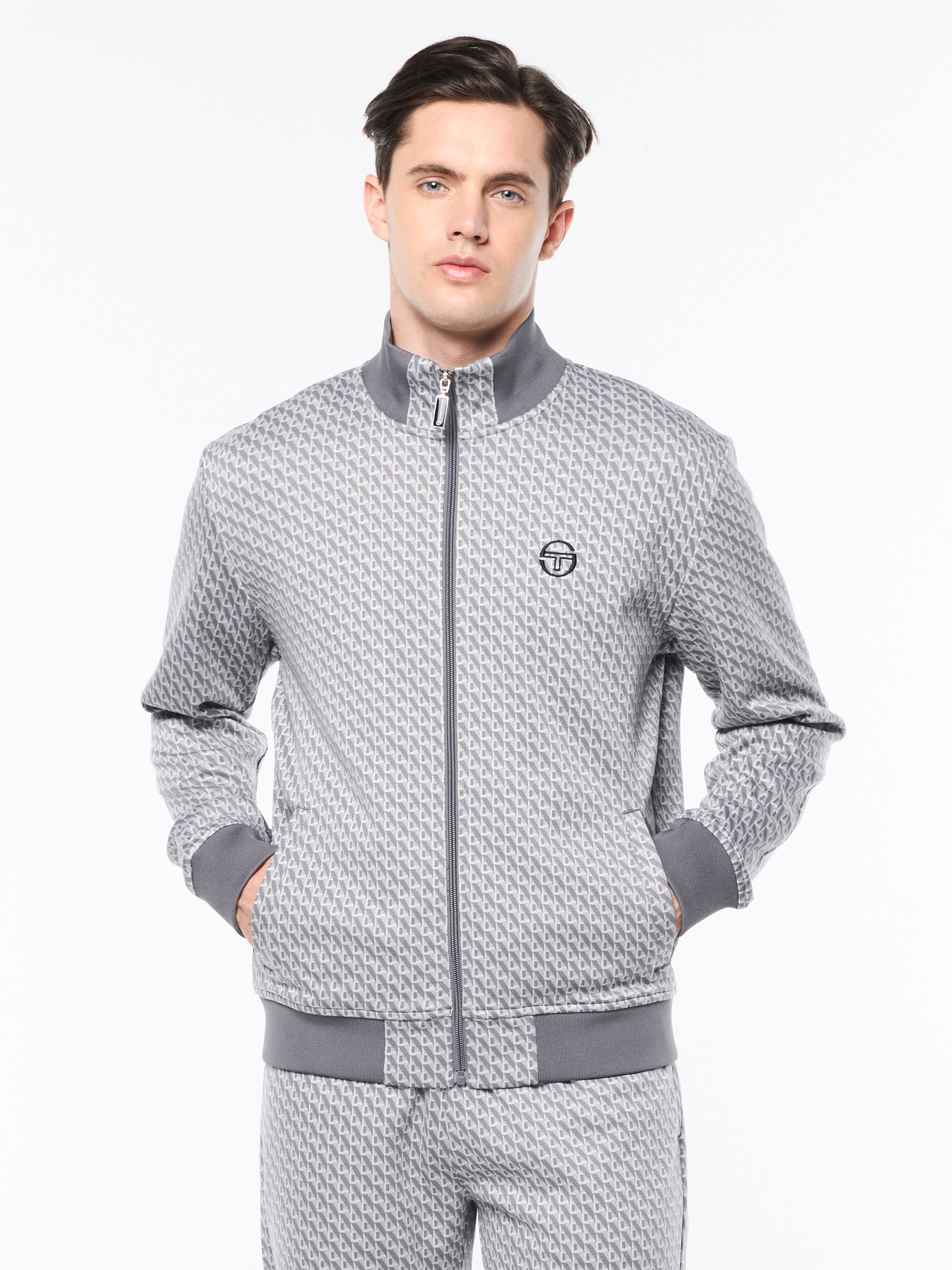 Paolo Knit Track Jacket in Quiet Shade - Stylish Lightweight Jacket for Running, Gym & Casual Wear