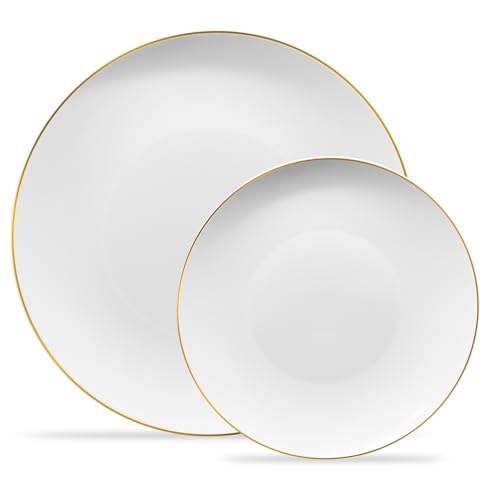 White Organic with Gold Rim