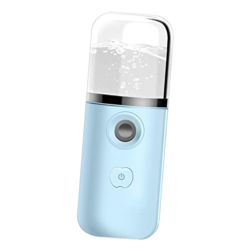 DYNWAVE 40mL Nano Facial Mister - Portable Cool Mist Sprayer for Hydrating Skin Care, Makeup Setting & Eyelash Extensions | Travel-Friendly Moisturizing Device for Home, Salon & On-The-Go Use - Sky Blue