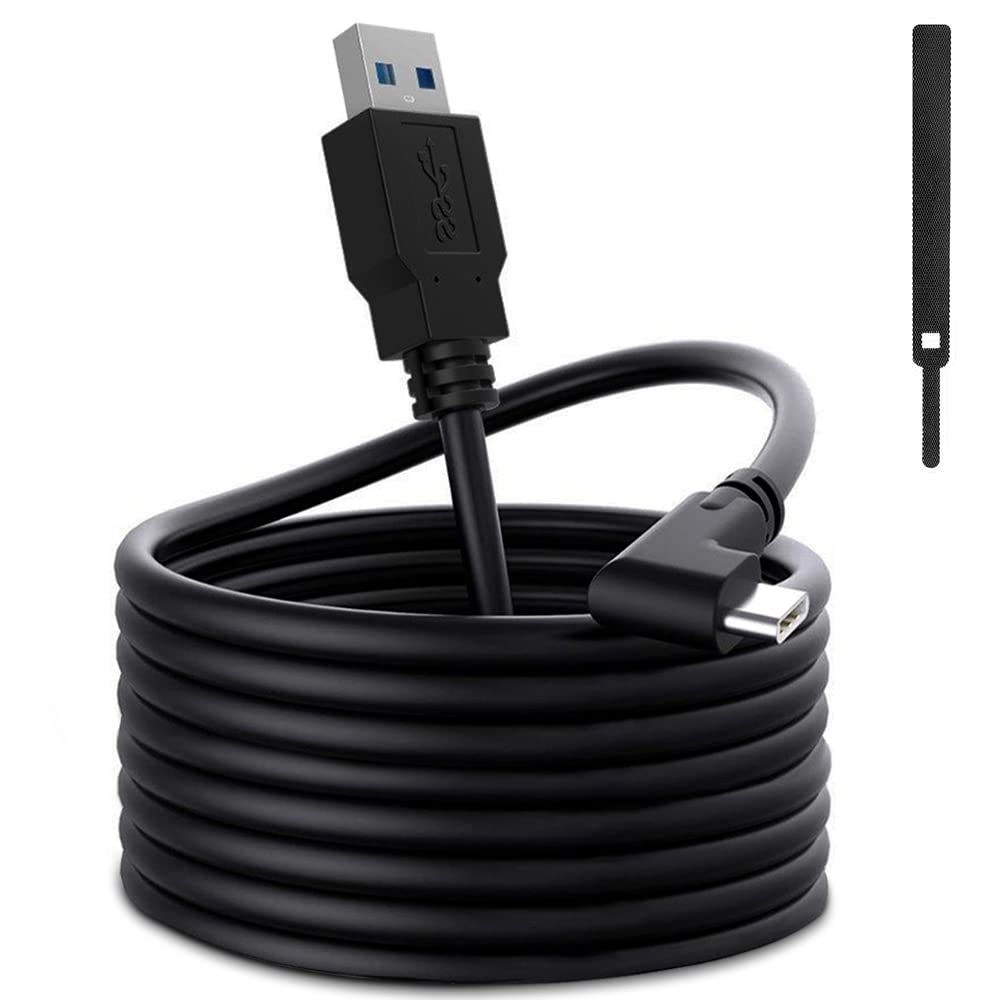 16FT USB 3.0 to USB-C High-Speed Charging & Data Transfer Cable for Oculus Quest 3/Quest 2 VR Headset - Compatible with PC Gaming, Streaming & VR Accessories - Perfect for Extended Play Sessions & Seamless PC Connectivity
