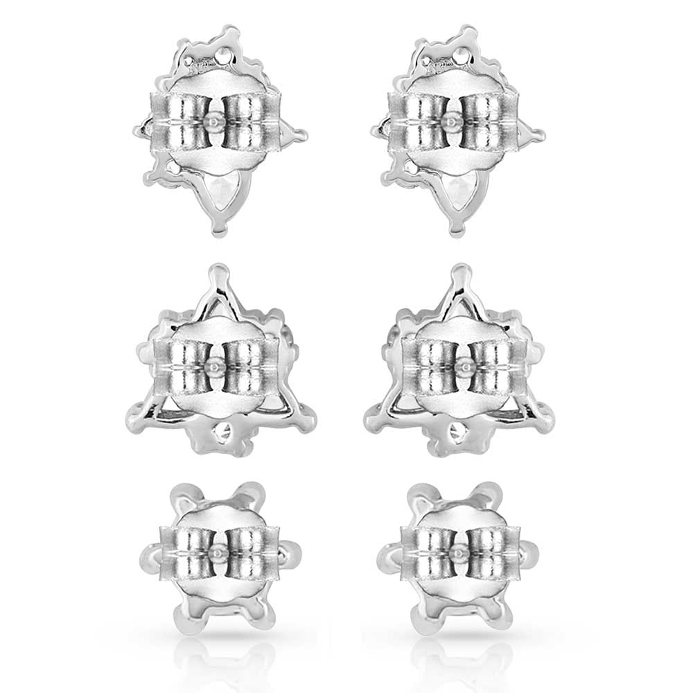 Triple Play Crystal Post Earrings for Women - Elegant & Hypoallergenic Stud Earrings for Daily Wear, Parties & Gifts | Perfect for Work, Date Night & Special Occasions