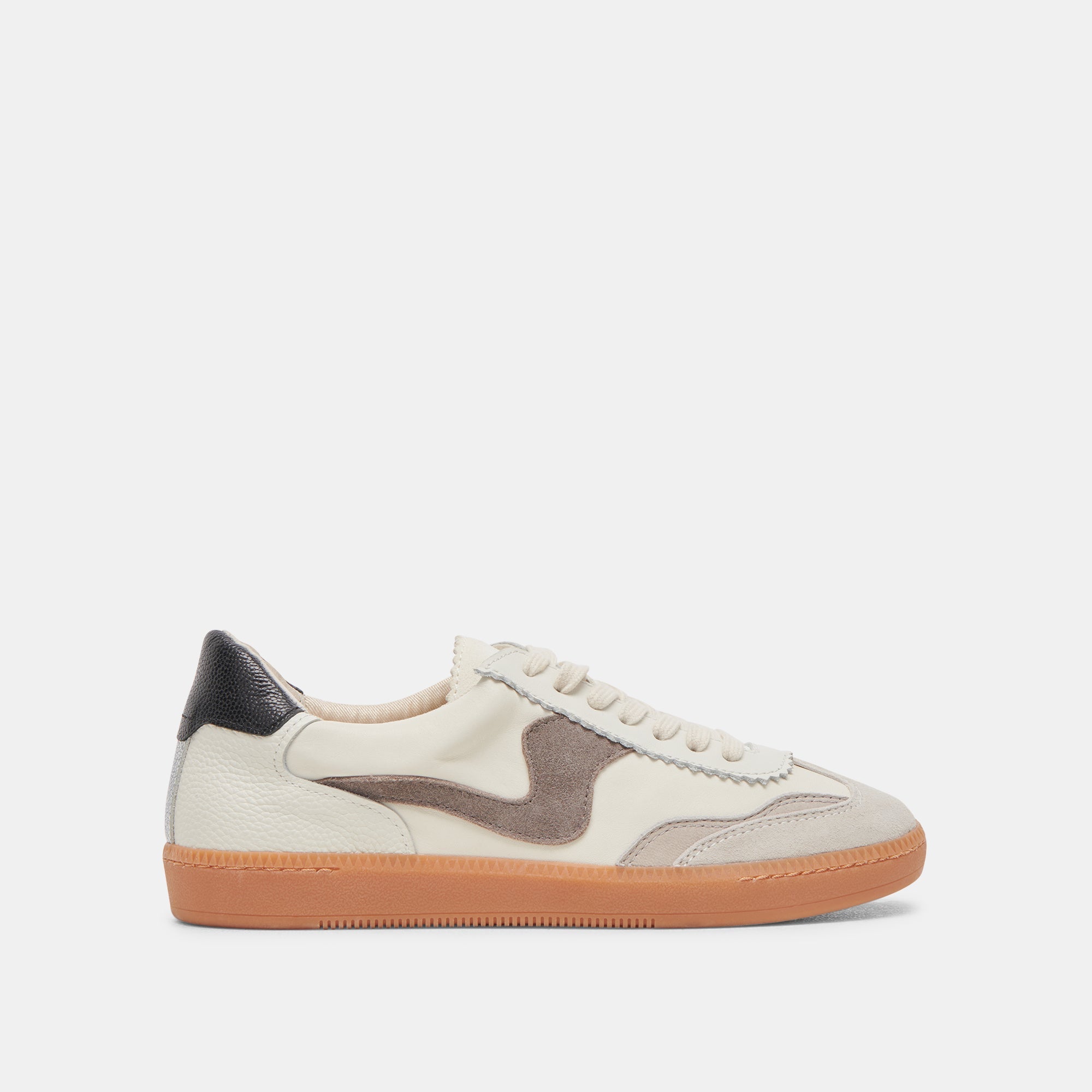 Revita Notice Wide Sneakers in White & Grey Leather - Comfortable Casual Shoes for Walking, Running & Everyday Wear
