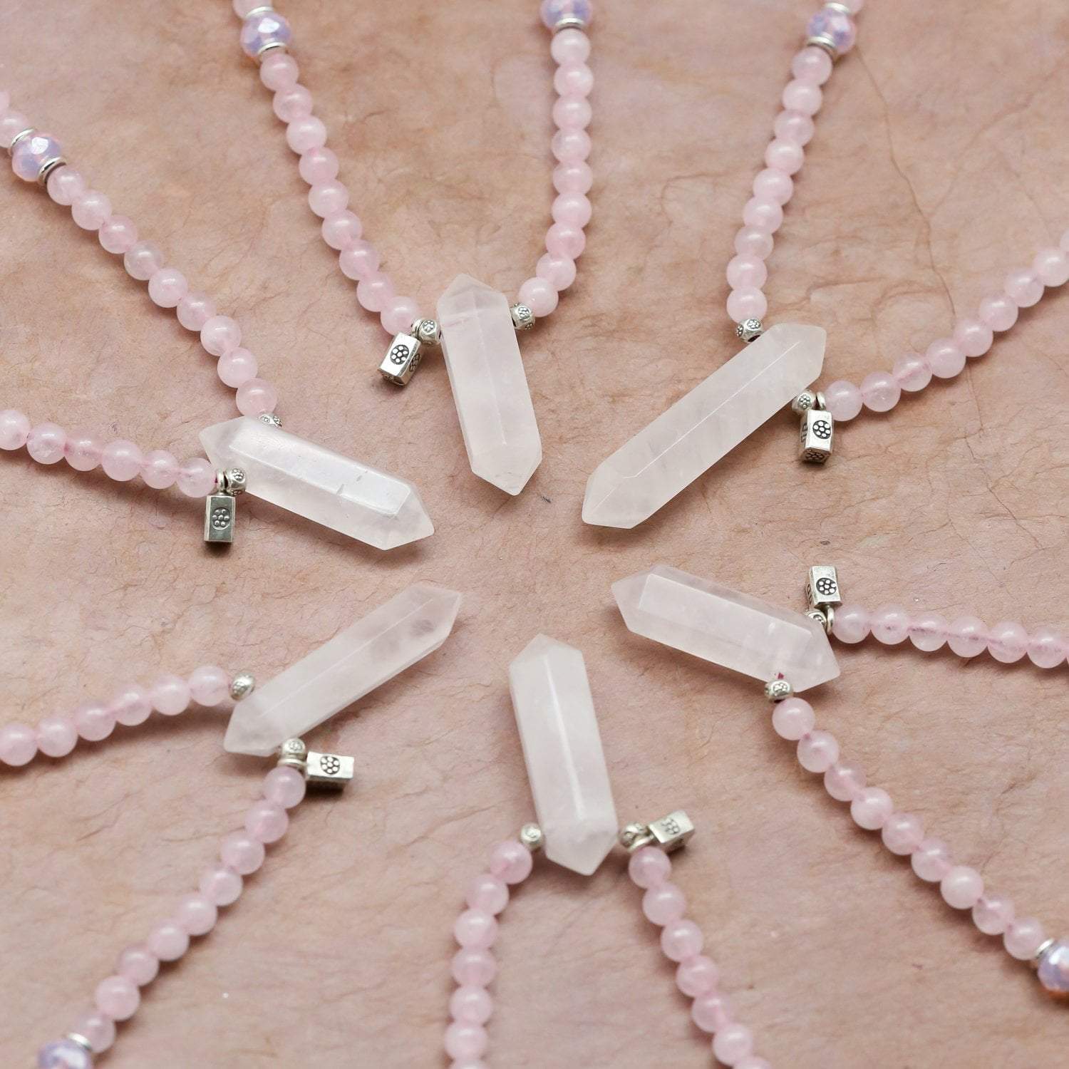 Healing Heart Chakra Crystal Mala Beads - 108 Meditation Prayer Necklace for Positive Energy & Emotional Balance | Perfect for Yoga, Reiki & Spiritual Healing