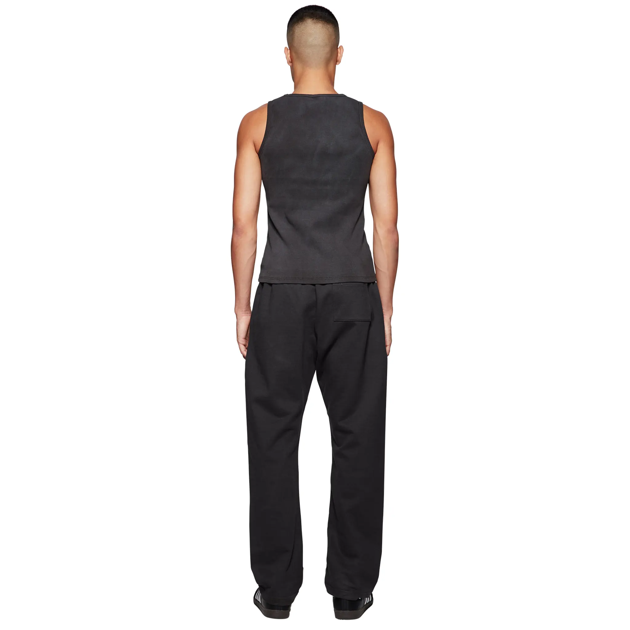 Broken Planet Basics Straight Leg Washed Midnight Black Sweatpants for Men - Comfortable Casual Joggers for Lounge, Gym & Everyday Wear