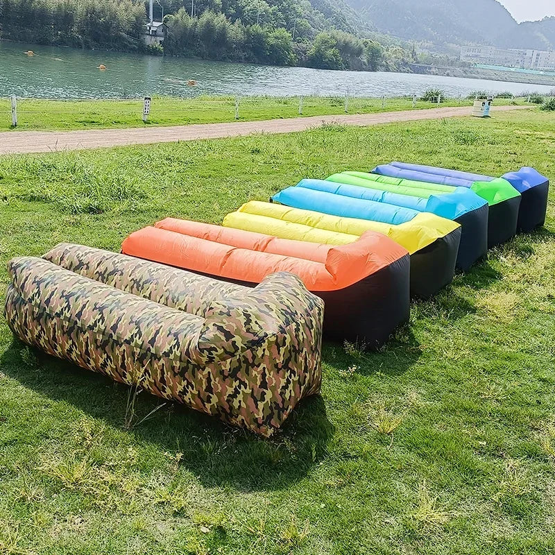 Inflatable Lounger Air Sofa Chair - Portable Outdoor Couch for Camping, Beach, Picnics & Travel | Lightweight & Compact for Easy Carry | Perfect for Relaxing in Backyard, Park or Poolside