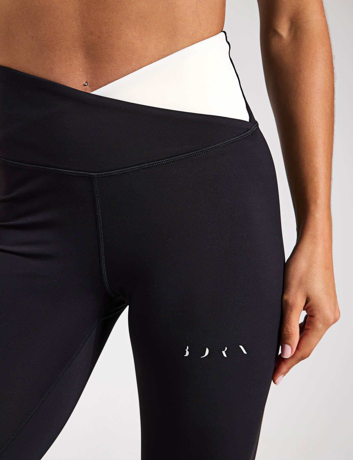 Cleo Legging - High Waist Yoga Pants for Women, Black & White Chalk Pattern, Comfortable Workout Leggings for Running, Gym & Lounge Wear