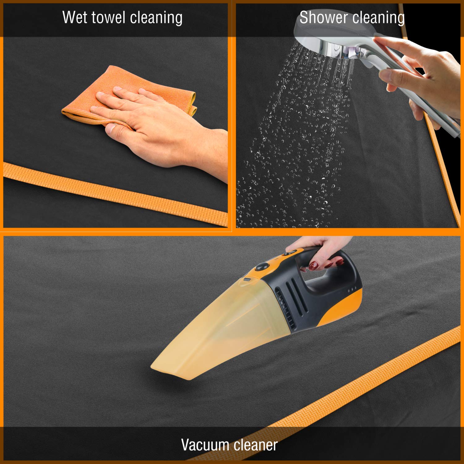 Active Pets Waterproof Convertible Dog Car Seat Cover - XL Orange Pet Hammock for SUVs, Trucks & Cars - Protects Seats from Scratches & Dirt - Perfect for Road Trips & Daily Commutes
