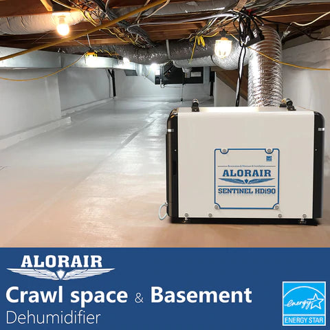 AlorAir Sentinel HDi90 Energy Star Certified Dehumidifier for Basement & Crawl Space - Built-in Condensate Pump - Perfect for Mold Prevention & Home Humidity Control