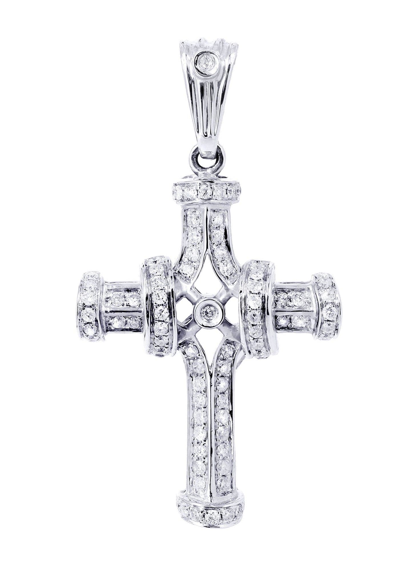 0.44 Carat Diamond Cross Pendant Necklace - 3.44 Grams | Elegant Jewelry Gift for Women, Perfect for Weddings, Anniversaries & Special Occasions