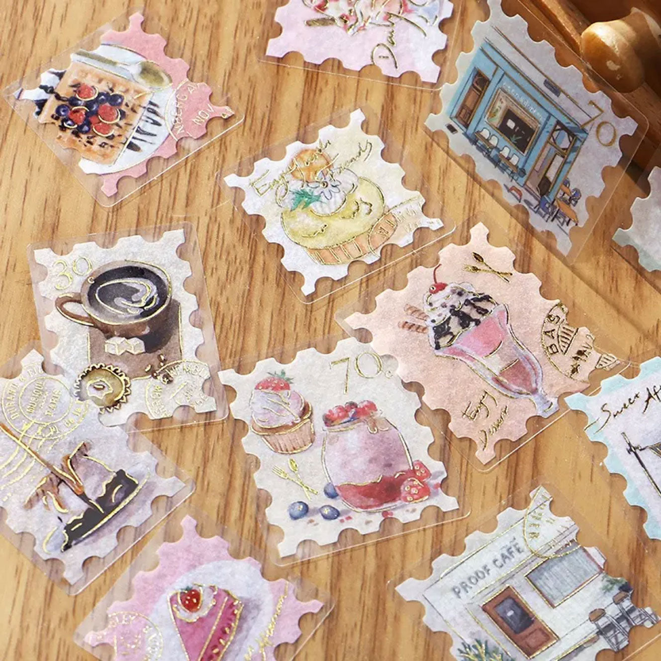 BGM Planner Stickers - Flake Seals for Bullet Journals, Post Office & Coffee Days Theme - Perfect for Scrapbooking, DIY Crafts & Office Organization