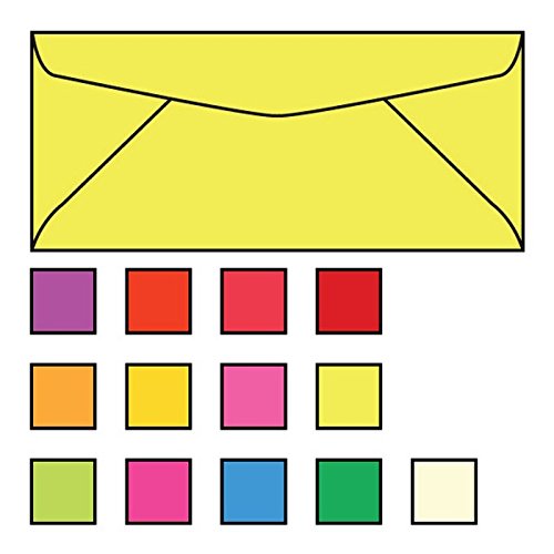Bright Yellow #10 Business Envelopes 4-1/8