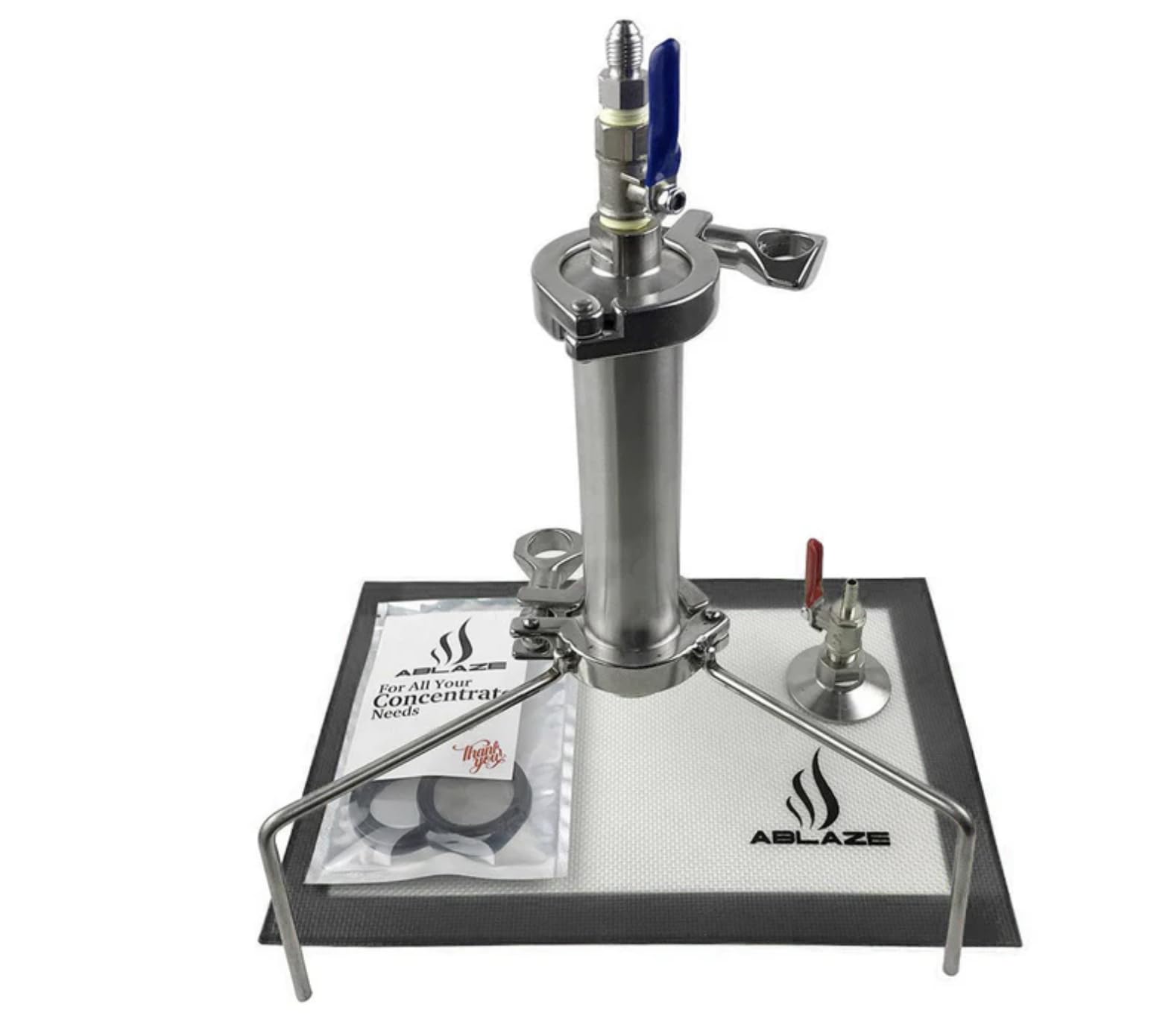 Premium 45 Gram Stainless Steel Vacuum Chamber with Tripod & Pressure Pipe - Closed Loop Extractor for Essential Oil, Plant Extracts & Concentrates | Ideal for Herbal Extraction, DIY Labs & Professional Industry Use