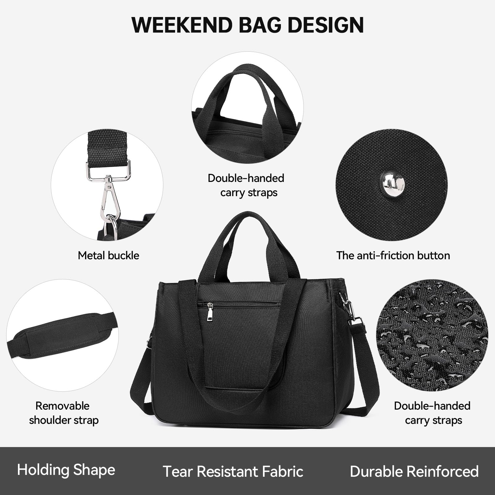 Stylish Canvas Tote Bag for Women with Laptop Compartment - Crossbody Purse with Multiple Pockets for Work, Travel, Beach & Gym - Perfect for Office Commute, Weekend Getaways & Fitness Activities