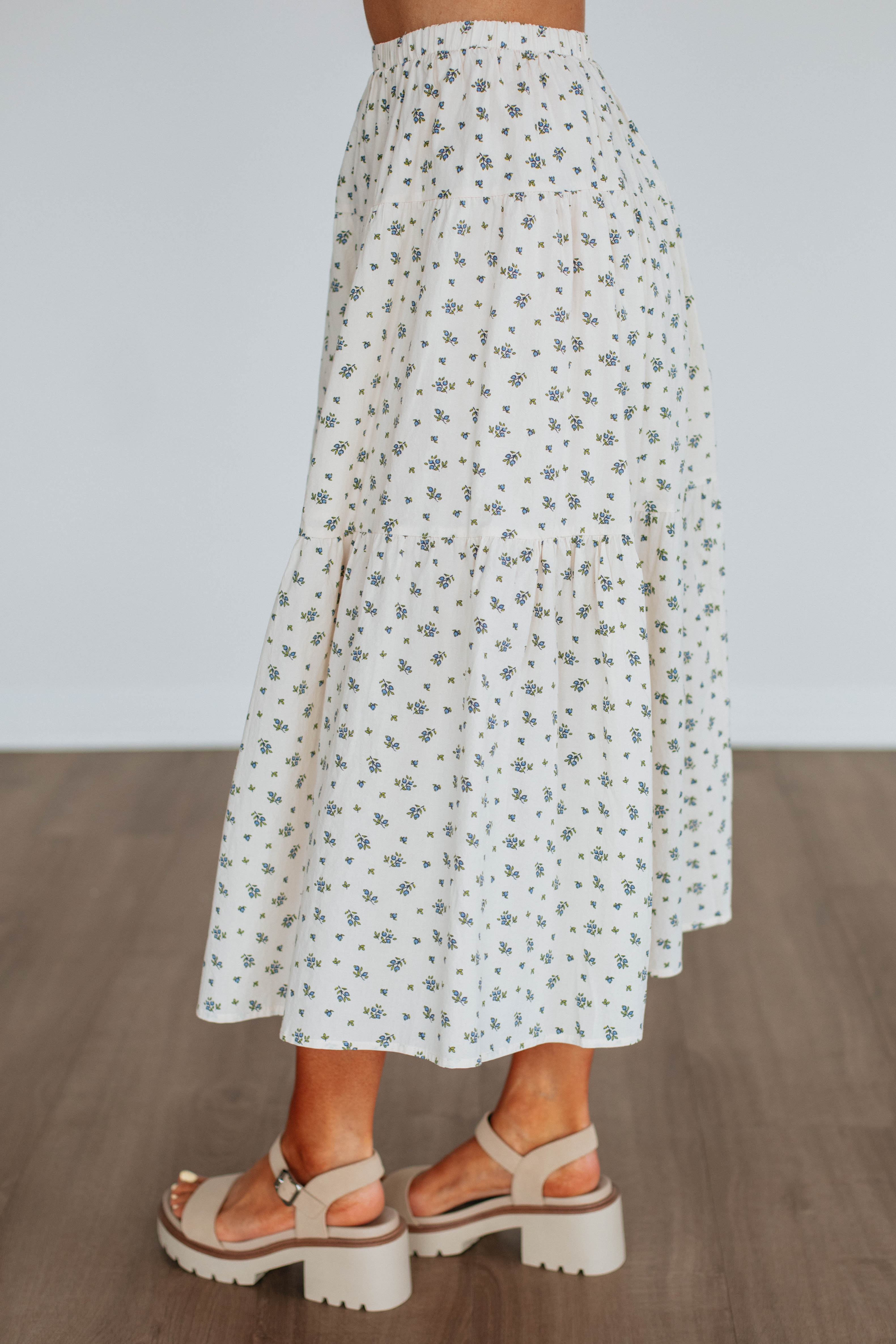 Cartana Floral Skirt for Women - A-Line Midi Summer Skirt with Pockets | Perfect for Beach, Vacation & Casual Outfits