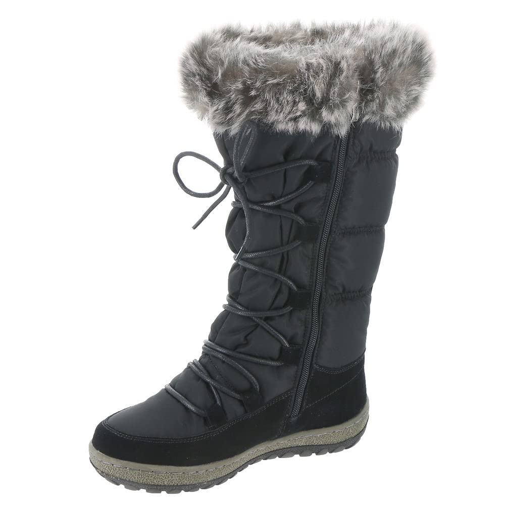 Wanderlust Women's Helina Snow Boots - Waterproof Winter Boots for Women, Black/Black Size 8 M - Perfect for Snowy Weather, Hiking & Outdoor Adventures