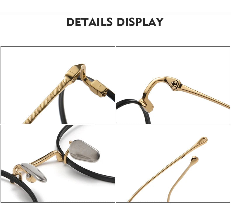 Stylish Unisex Full Rim Oval Round Titanium Eyeglasses Frame 7285 - Lightweight & Durable for Work, Reading & Everyday Wear