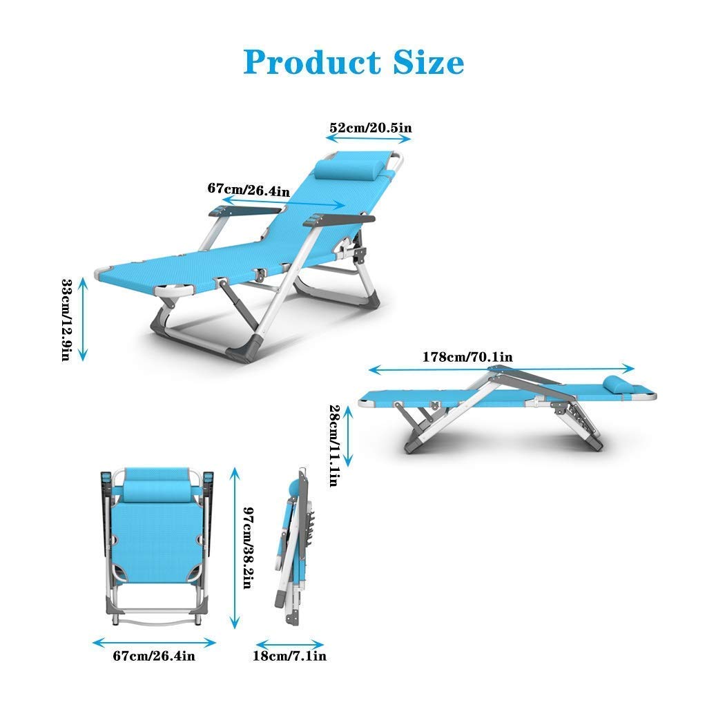 Premium Sun Lounger Chair - Waterproof Folding Zero Gravity Recliner for Outdoor, Garden, Poolside & Camping - Heavy Duty Metal Frame Chaise Lounge with Adjustable Backrest - Perfect for Relaxing, Sunbathing & Backyard Lounging