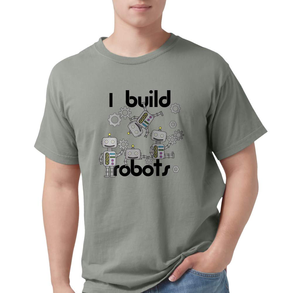 Comfort Colors I Build Robots T-Shirt for Men | Soft Cotton Graphic Tee | Perfect for STEM Enthusiasts, Robotics Engineers & Tech Lovers