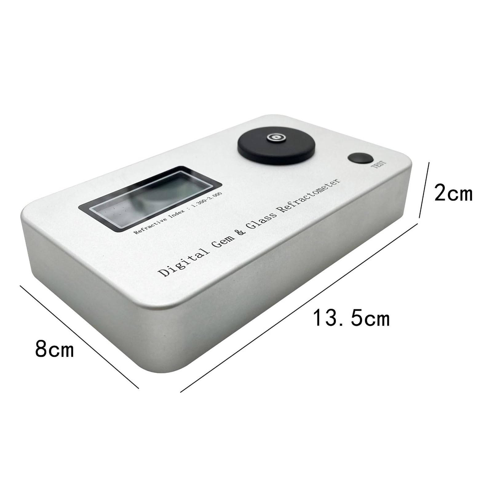 Gemstone Refractometer - Professional Jewelry Tester Tool with LCD Screen (Refractive Index 1.300-3.000) for Diamond, Gold & Silver Identification - Perfect for Gemologists, Jewelers and Jewelry Appraisers