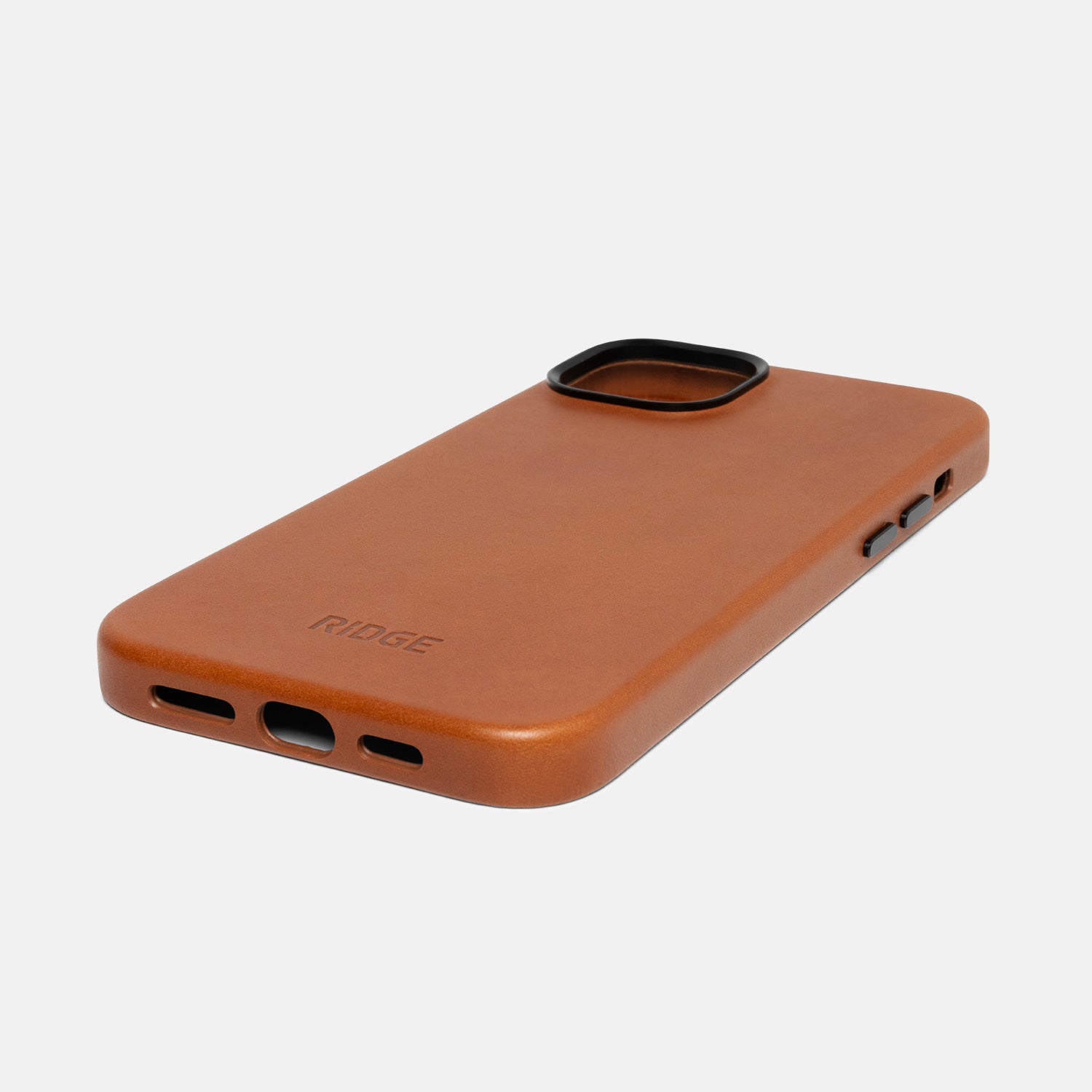 Premium Tobacco Brown Leather Case for iPhone 15 Plus - Slim Protective Cover with Wallet Slot - Perfect for Work, Travel & Everyday Use