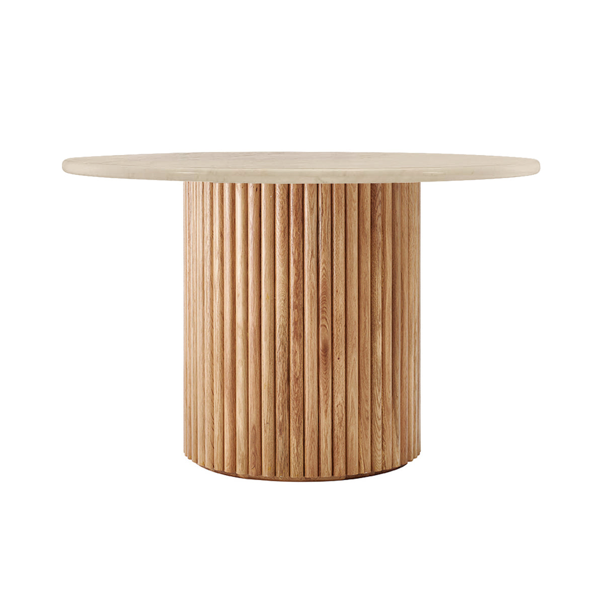 Cosmos Travertine Dining Table - Elegant Natural Stone Table for Kitchen & Dining Room - Perfect for Family Gatherings & Dinner Parties