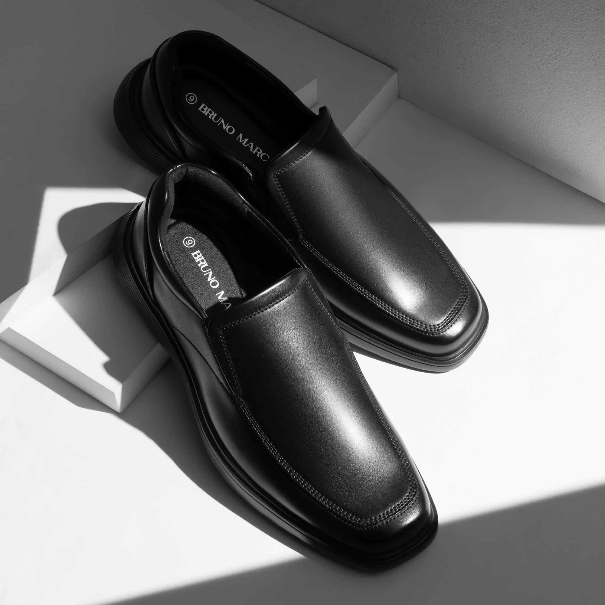 Bruno Marc Men's Slip-On Dress Loafers - Comfortable Business Casual Shoes for Office & Formal Wear | Perfect for Work, Weddings & Special Occasions
