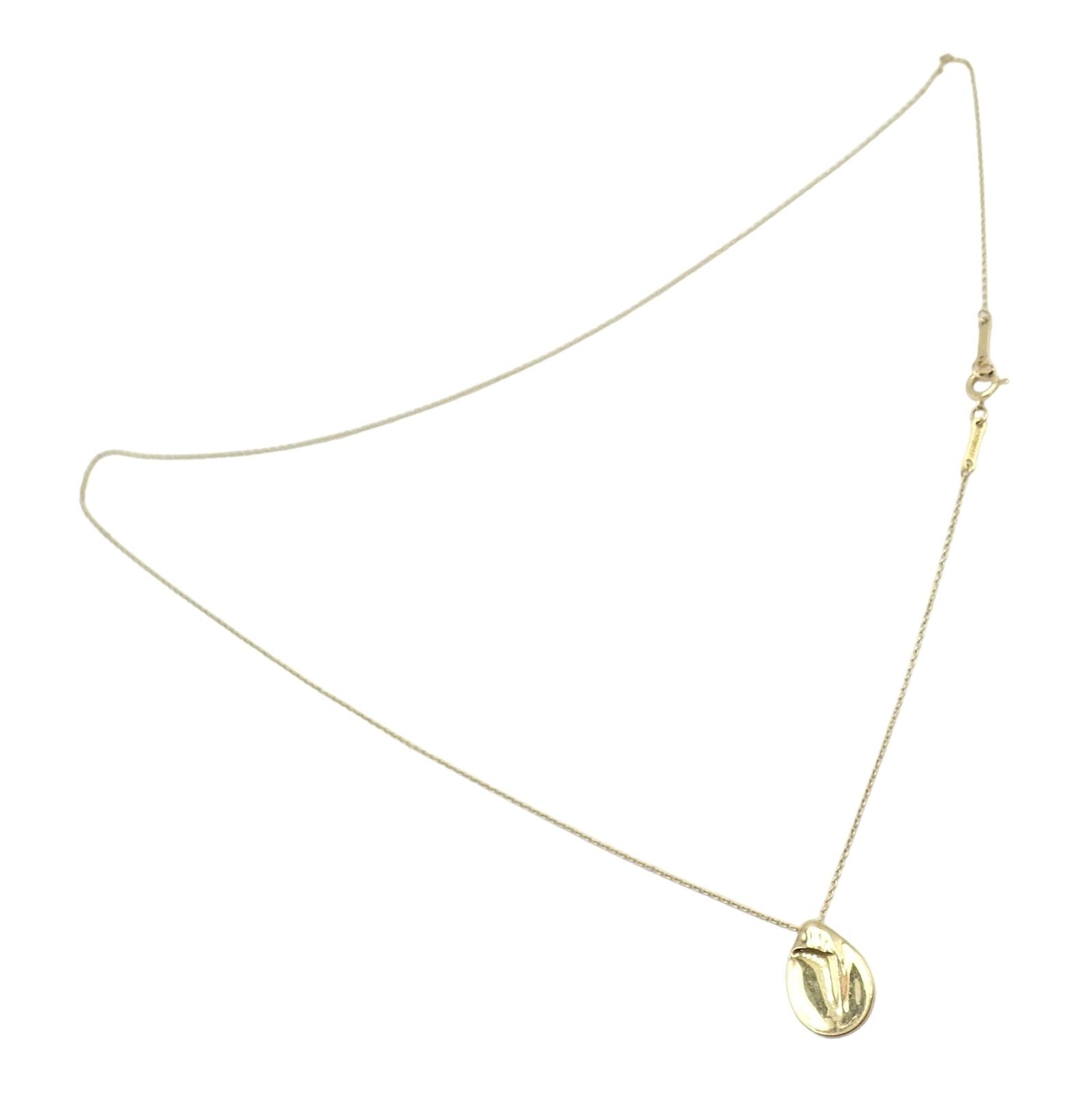 Tiffany & Co Peretti 18k Yellow Gold Madonna Pendant Necklace with Sweet Mini Chain - Elegant Jewelry Gift for Women, Perfect for Weddings, Anniversaries & Special Occasions