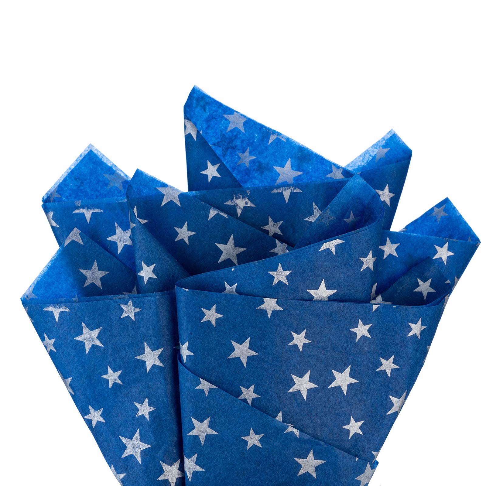 We Moment Blue Tissue Paper with Silver Star Navy Blue Wrapping Paper - 50 Sheets for DIY Crafts, Gift Wrapping, Party Decorations & Scrapbooking Projects