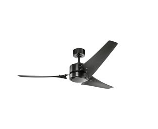 Kichler 310155SBK 60 Inch Modern Ceiling Fan with Light Kit, Satin Black Finish - Perfect for Living Room, Bedroom, and Outdoor Covered Patio