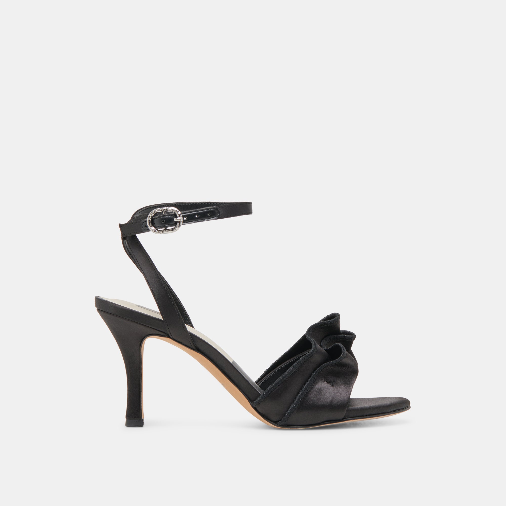 LUNETE Heels for Women - Onyx Satin High Heel Pumps - Elegant Dress Shoes for Parties, Weddings & Evening Events