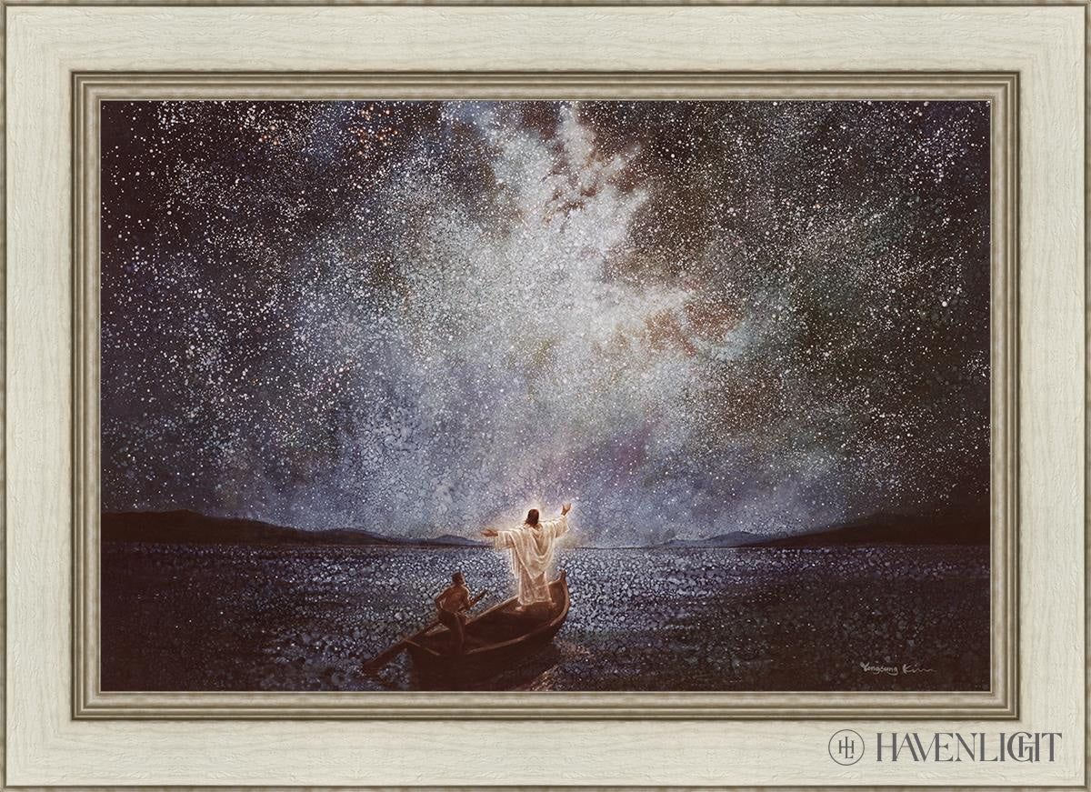 Calm And Stars By Yongsung Kim - Beautiful Celestial Wall Art for Home & Office Decor - Perfect for Bedroom, Living Room, Meditation Space